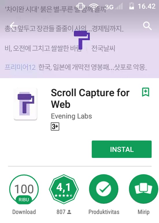 Download dan Install Aplikasi Scroll Capture for Web
