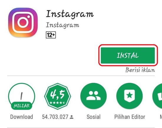 Install Ulang Instagram