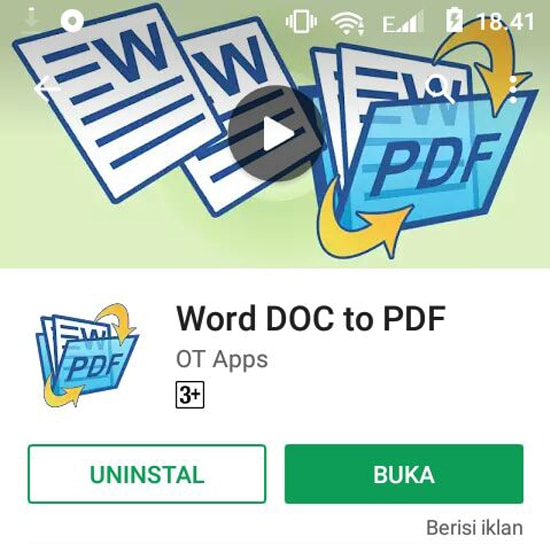Install Aplikasi Word to PDF