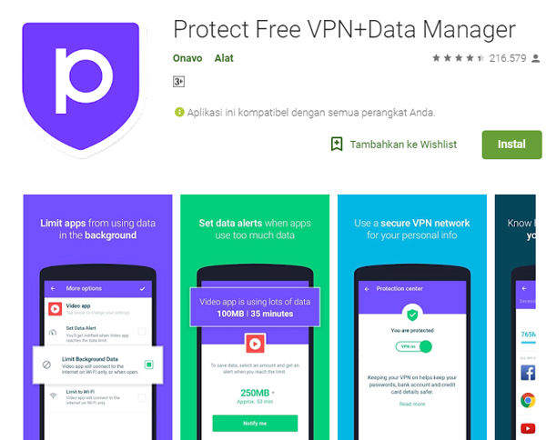 Protect Free VPN+Data Manager