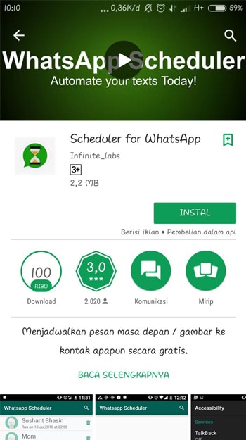 Schedule for WhatsApp