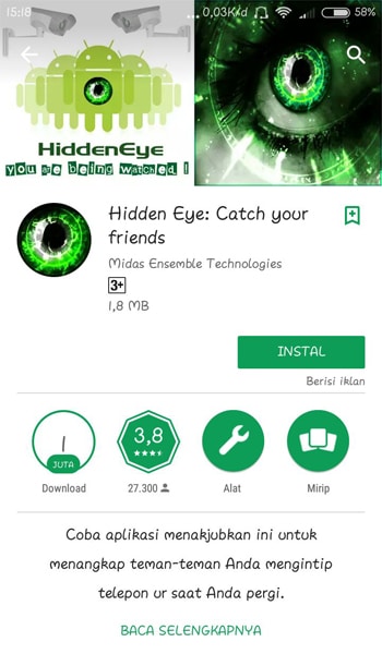 Install Aplikasi Aplikasi Hidden Eye