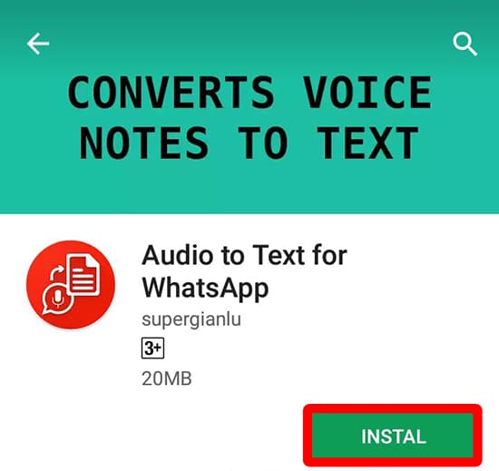 Instal Audio to Text for WhatsApp