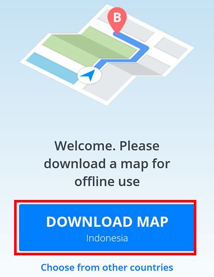 Pilih Negara Lalu Download Map