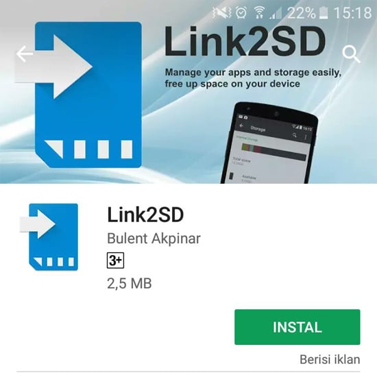 Install Aplikasi Link2SD