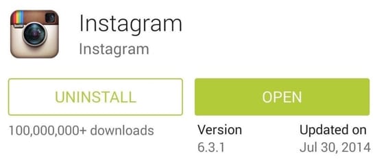 Uninstall dan Install Kembali Aplikasi Instagram