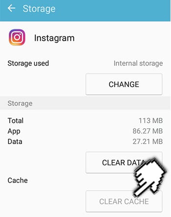 Clear Cache Instagram