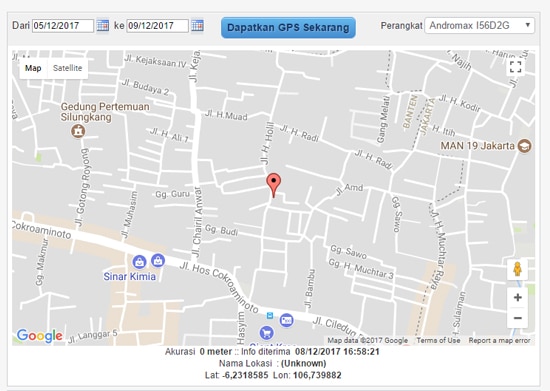 Lokasi GPS smartphone