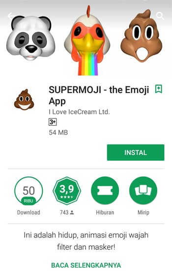 Install Animoji di Smartphone