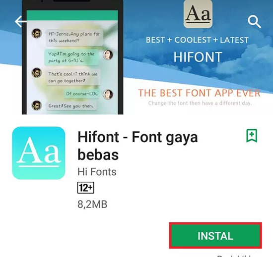 Install Aplikasi Hifont
