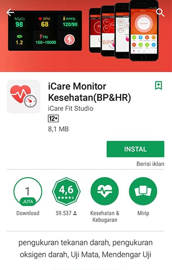 Install iCare Monitor Kesehatan