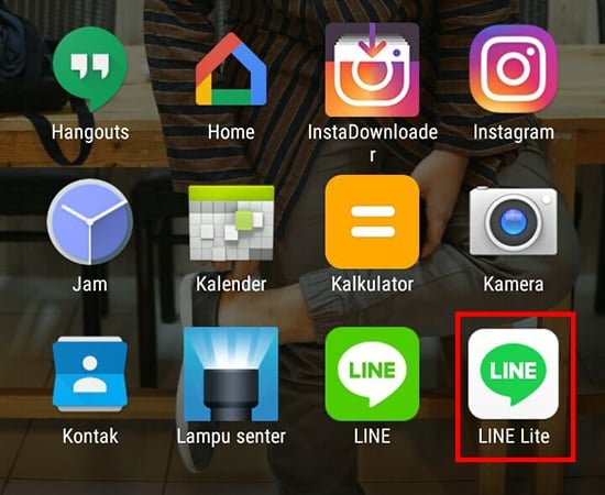 Pilih lalu Buka Aplikasi LINE Lite