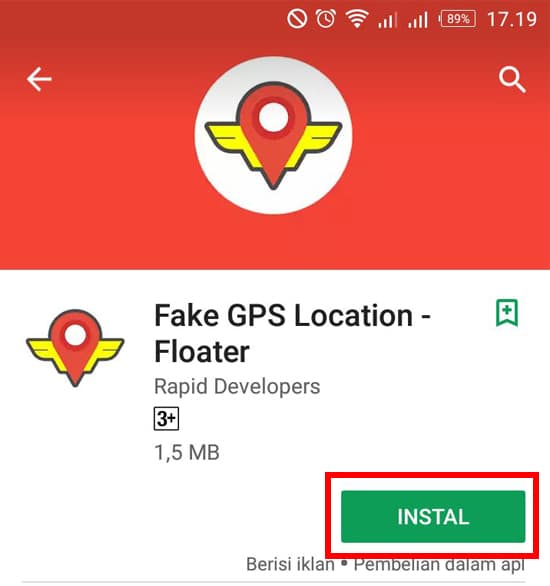 Install Aplikasi Fake GPS Location