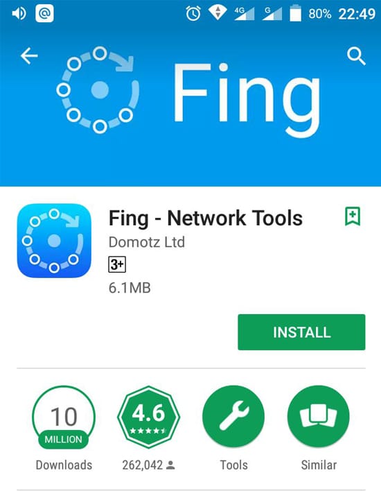 Install Aplikasi Fing