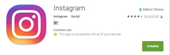 Install Aplikasi Instagram