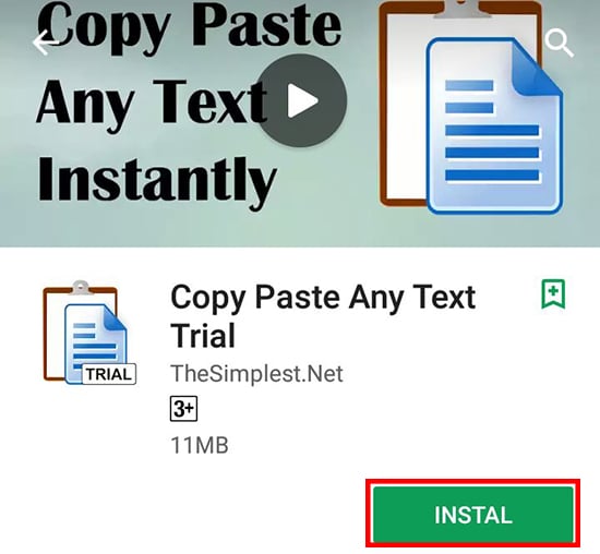 Install Aplikasi Copy Paste Any Text