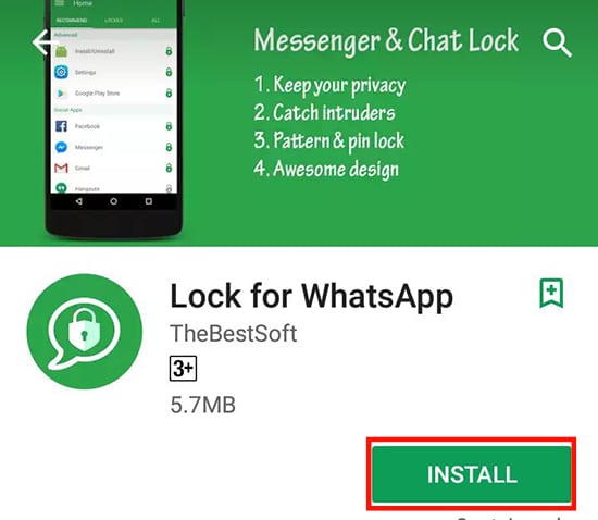 Install Lock for WhatsApp