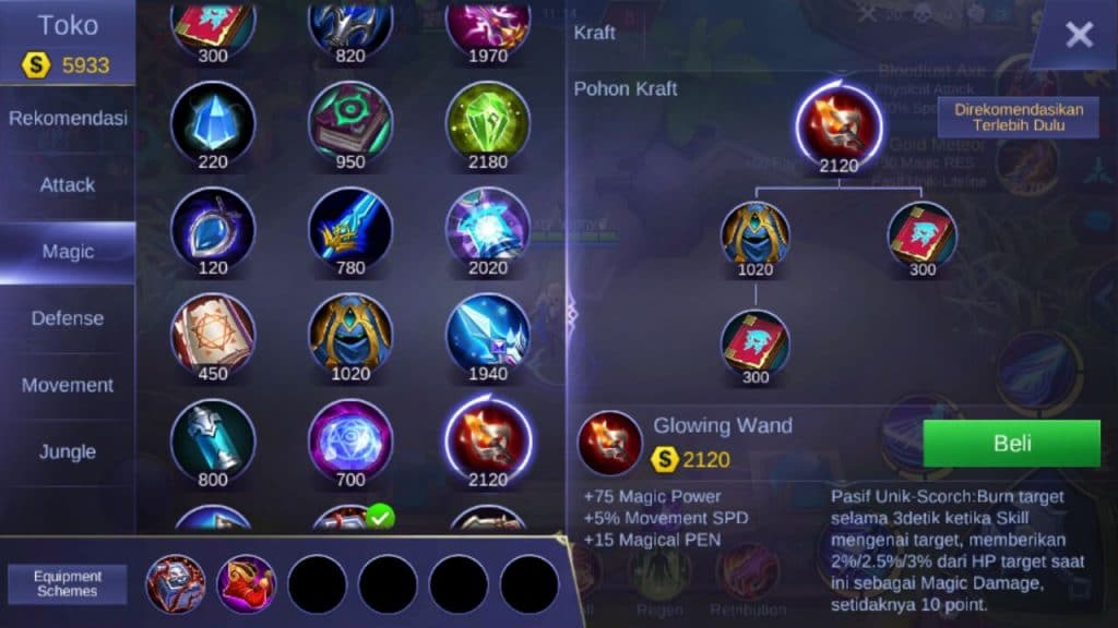 Glowing Wand - Item Mobile Legends