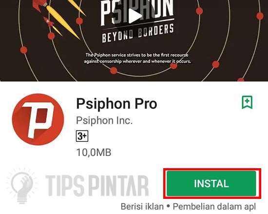 Install Aplikasi Psiphon Pro