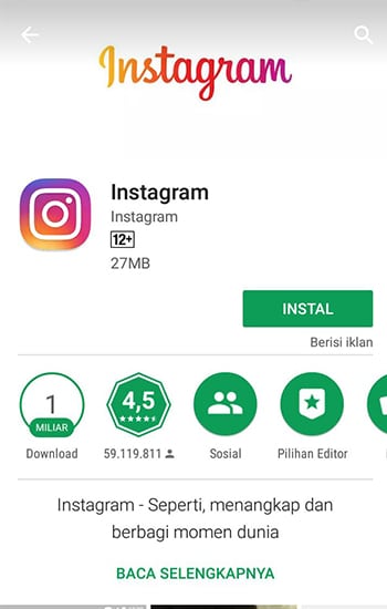 Install Ulang Instagram