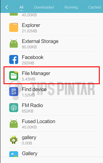 Pilih Aplikasi File Manager
