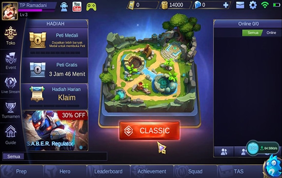 Masuk Mode Classic