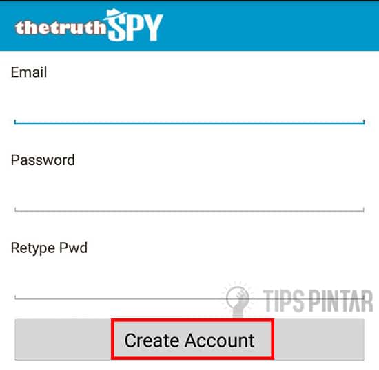 Silahkan Isi Data lalu pilih Create Account