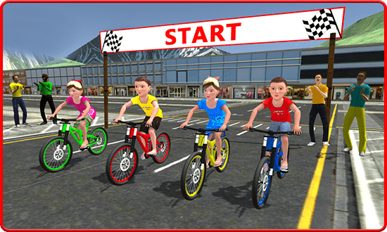 Kids Bicyle Rider Race