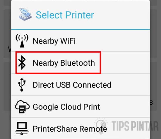 Pilih Bluetooth