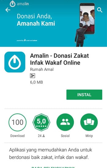 Install Aplikasi Amalan
