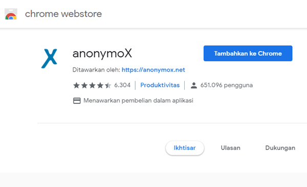 anonymoX Chrome