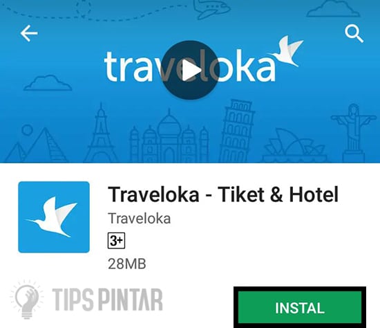 Install Aplikasi Traveloka