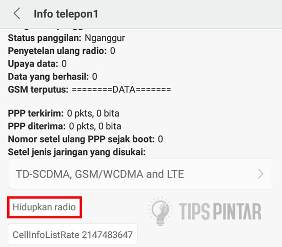 Pilih Hidupkan Radio