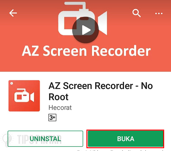 Buka Aplikasi AZ Screen Recorder