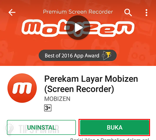 Buka Aplikasi Mobizen Screen Recorder