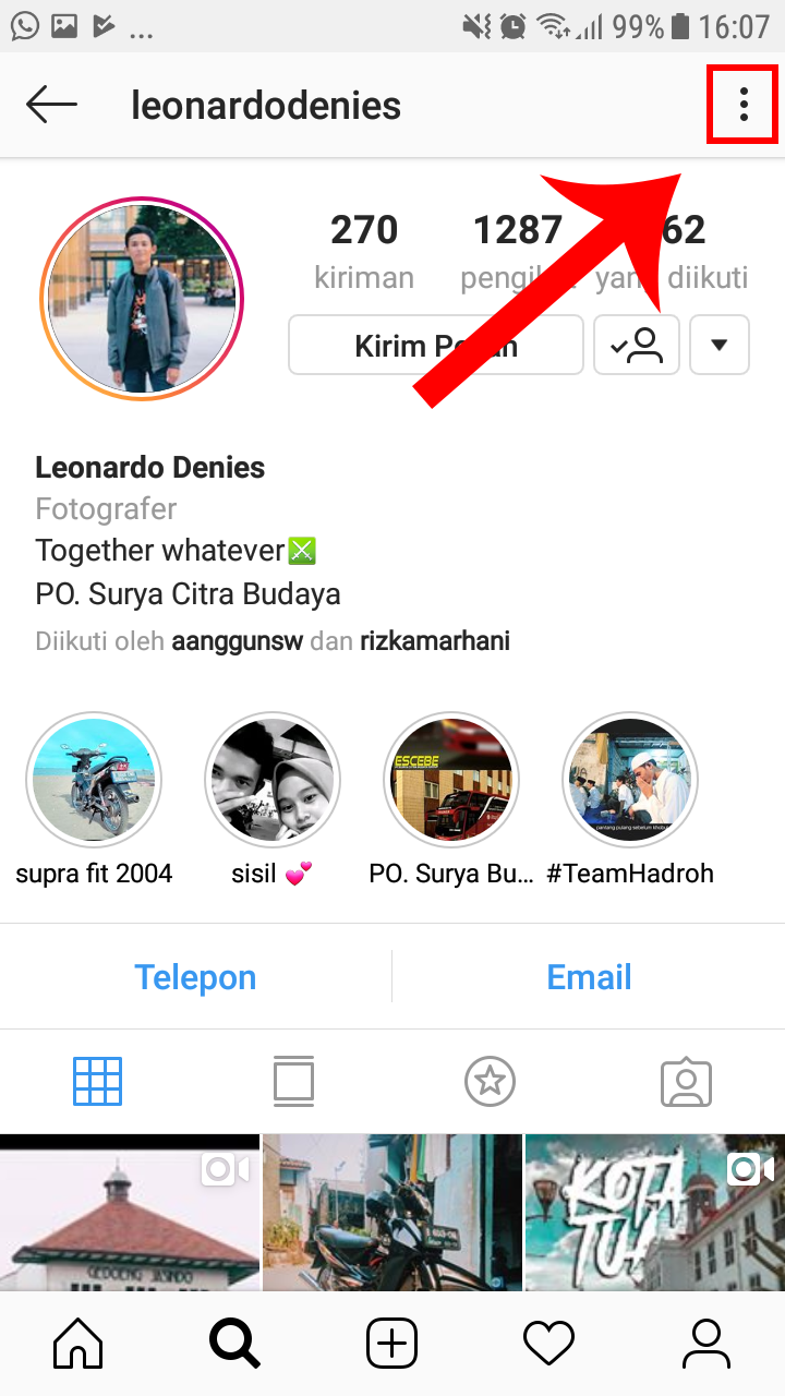 Buka Profil Instagram