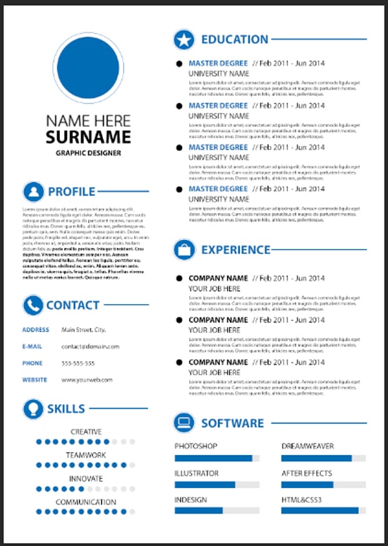 15 Template Cv Menarik Dan Kreatif Yang Wajib Ditiru