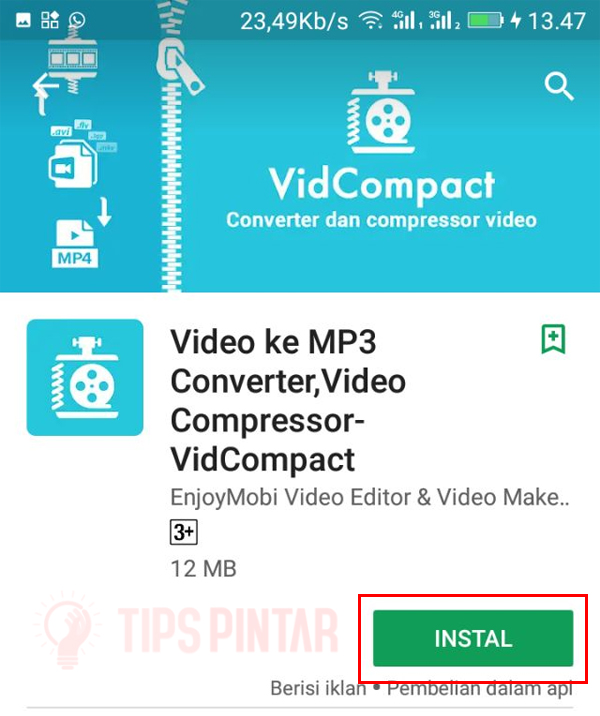 Install Aplikasi VidCompact