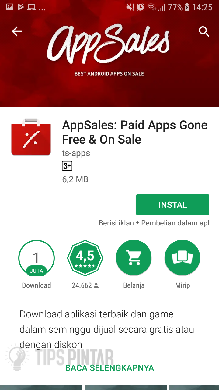 Install Aplikasi AppSales