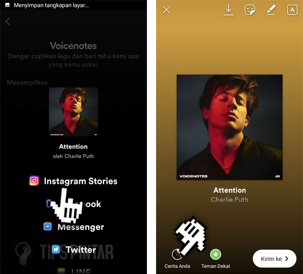 Cara Share Lagu Spotify di Instagram Story