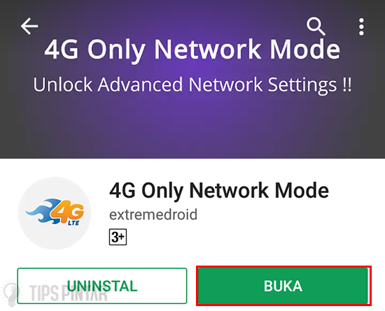 Buka Aplikasi 4G Only Network Mode