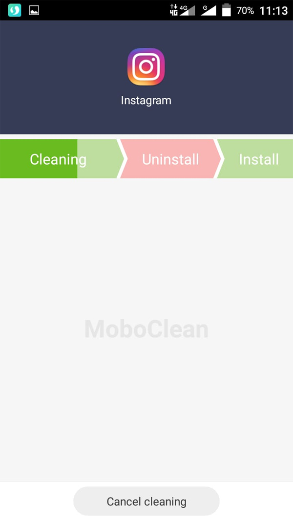 MoboClean Membersihkan Aplikasi