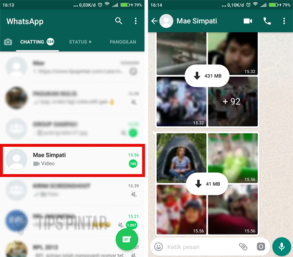 cara kirim foto dan video sekaligus di whatsapp