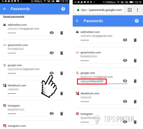 Cara Melihat Password Gmail Yahoo Mail Sendiri Tersimpan Di Android