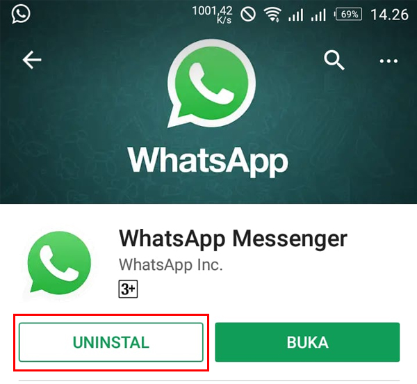 Install Ulang WhatsApp