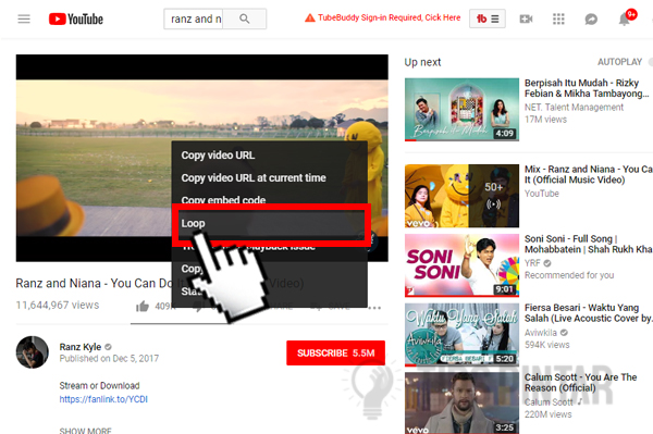 Cara Memutar Video YouTube Secara Berulang-ulang