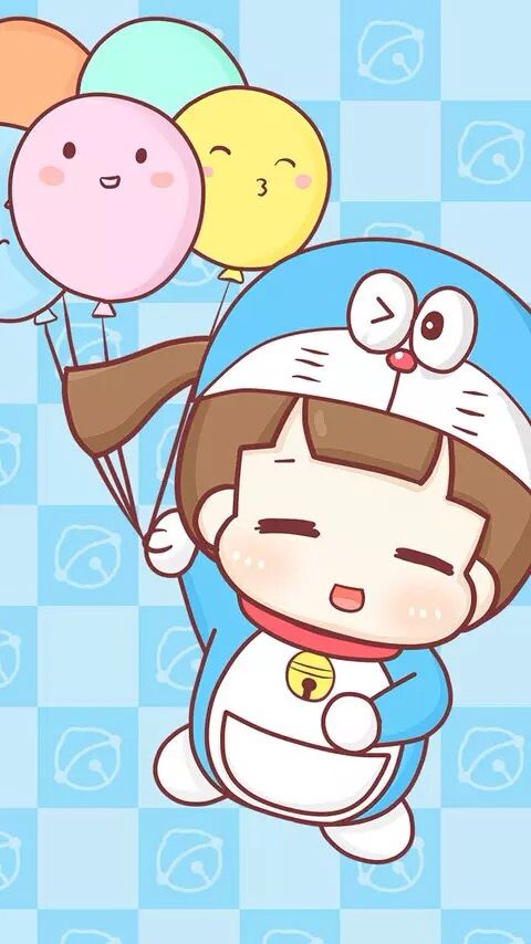 Anak Kecil Dengan Kostum Doraemon