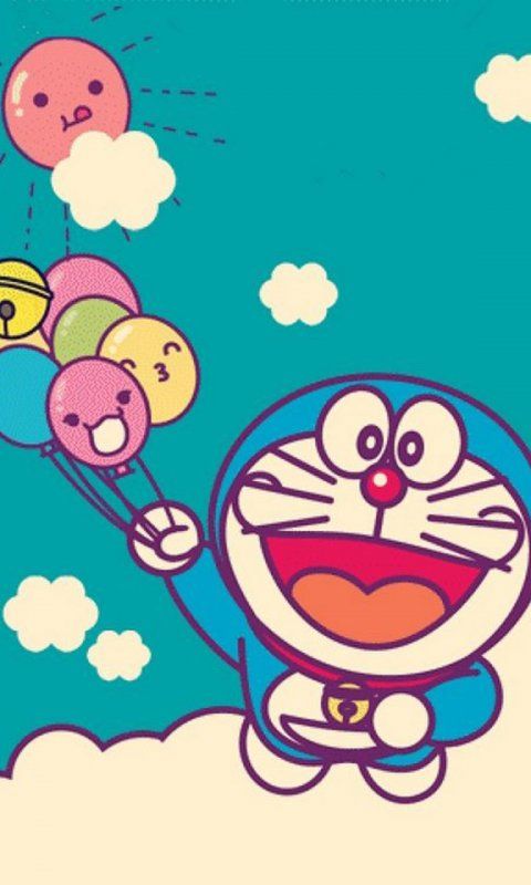 Doraemon Memegang Balon