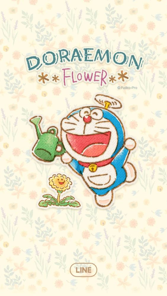 Doraemon Menyiram Bunga
