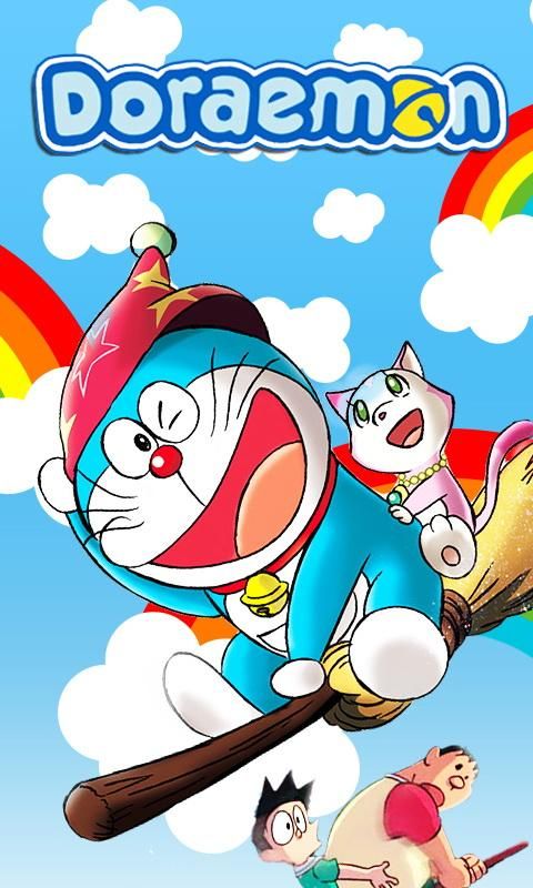 Doraemon Naik Sapu Terbang